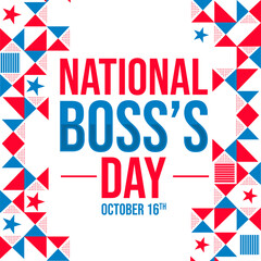 Fototapeta premium National Boss's day background design. October 16 is observed as boss's day in USA