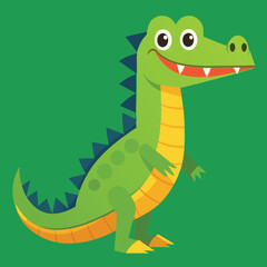 Crocodile Animal isolated flat vector illustration 
