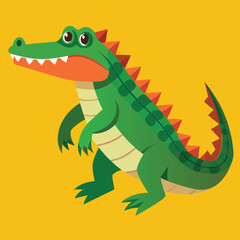 Crocodile Animal isolated flat vector illustration 