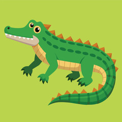 Crocodile Animal isolated flat vector illustration 