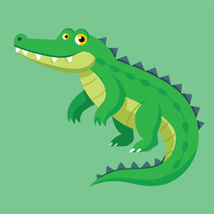 Crocodile Animal isolated flat vector illustration 
