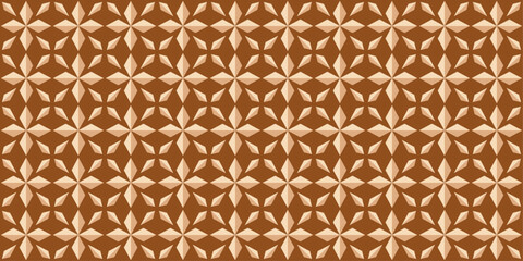 Ornamental star tiles seamless vector pattern. Abstract floral arabesque background.