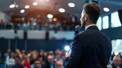 Business presentations, conducting sales meetings, photos, auditorium presentations