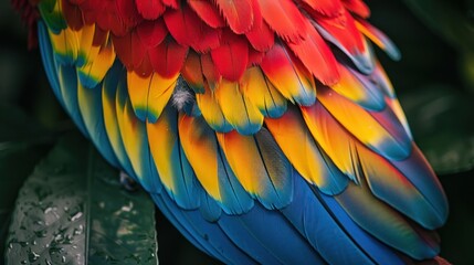 Obraz premium Vibrant Macaw Feathers