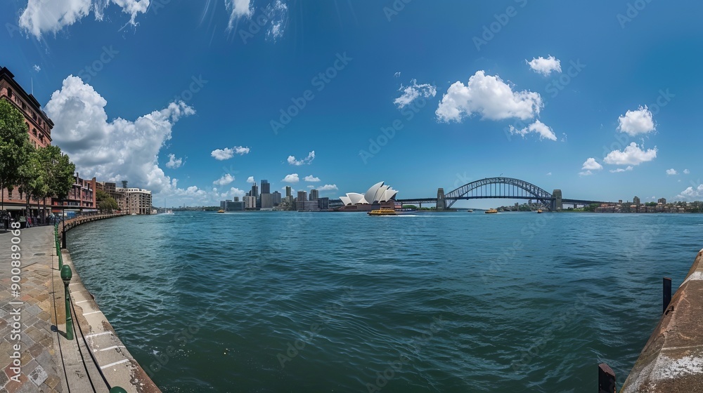 Wall mural sunrise, sydney harbor, new south wales, australia