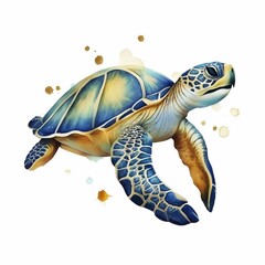 Obraz premium Illustration of a sea turtle