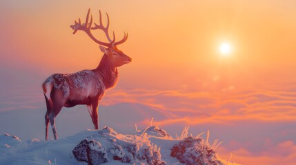 christmas deer background