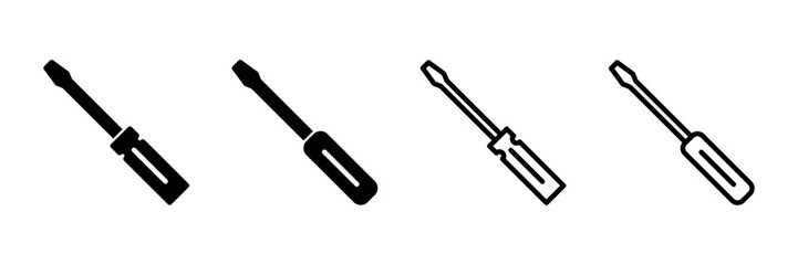 Screwdriver icon vector isolated on white background. Screwdriver vector icon