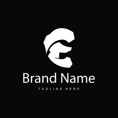 E letter logo in simple style Luxury product brand template illustration