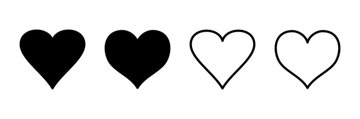 Obraz premium Heart icon vector isolated on white background. Heart vector icon. Like icon vector. Love