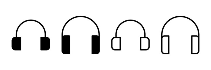 Headphone icon vector isolated on white background. Headphone vector icon. Call us