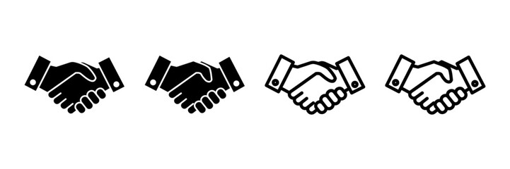 Business handshake icon vector isolated on white background. Handshake icon vector. contract agreement. Trust icon vector. Deal. Done. partnership icon