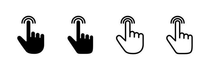 Fototapeta premium Hand click icon vector isolated on white background. pointer icon vector. hand cursor icon vector