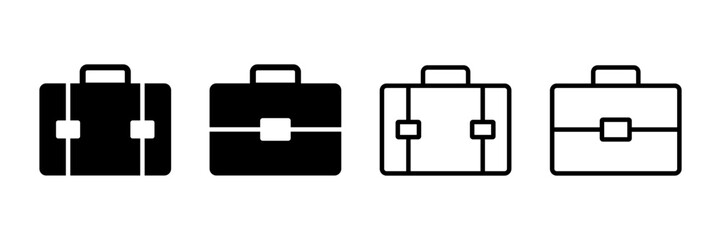 Briefcase icon vector isolated on white background. Briefcase vector icon