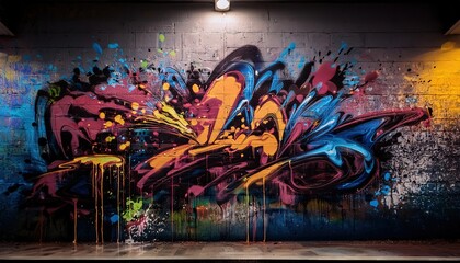 Vibrant Urban Street Art Mural Design