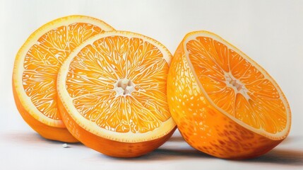 Vibrant Orange. Detailed illustration of a juicy orange fruit