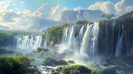 Fototapeta premium Victoria falls, Zambia. 