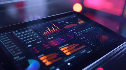 A financial dashboard on a tablet screen, representing modern financial management tools.