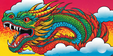 chinese dragon in the sky