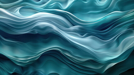 Obraz premium Elegant Blue Gradient Waves