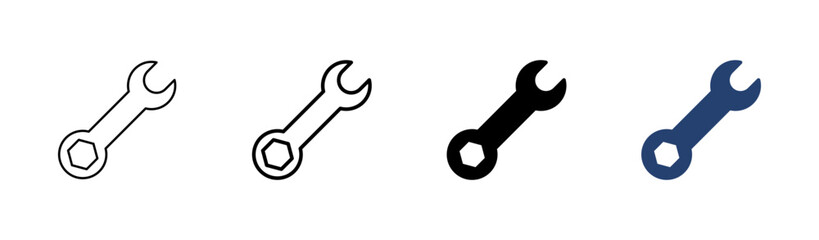 Wrench icon set. repair icon vector. tools icon vector