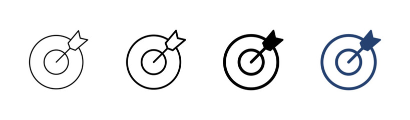 Target icon set. goal icon vector. target marketing icon vector