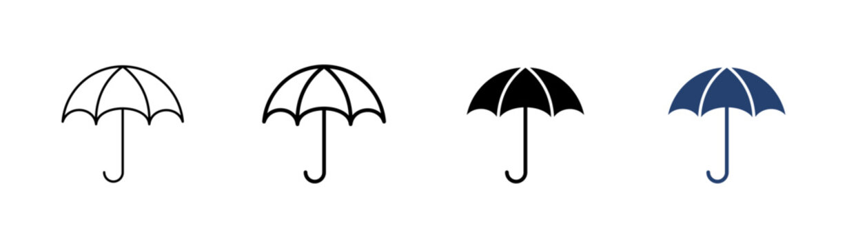 Umbrella icon set. umbrella sign icon