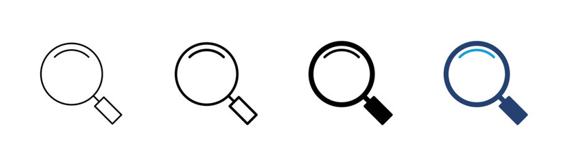 Search icon set. search magnifying glass icon