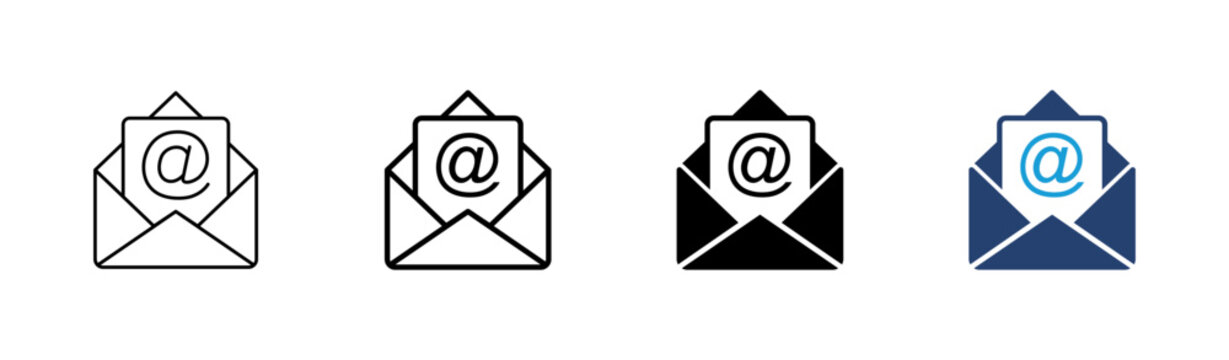 Mail icon set. email icon vector. E-mail icon. Envelope illustration
