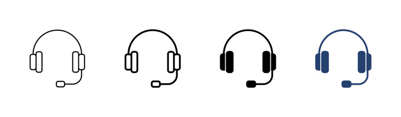 Headphone icon set. Headvector icon symbols