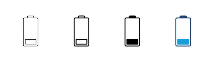 Battery icon set. battery charge level. battery charging icon