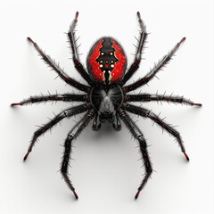 Obraz premium Realistic 3D Spider Icon: Full Body Vector on a White Background