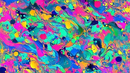 Abstract Colorful Paint Swirl Illustration - Vibrant Splash Background for Creative Projects