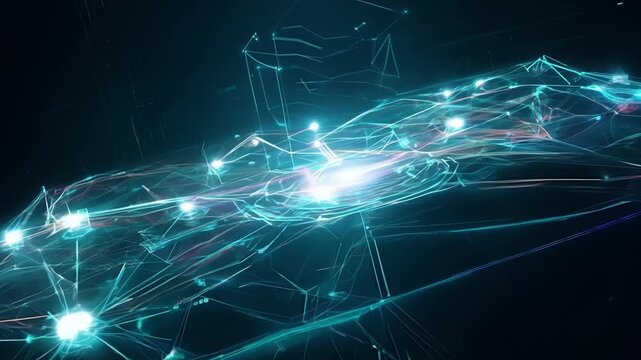 A complex and everevolving display of deep learning with layers of data and code constantly building and adapting.