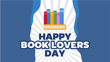 happy national day of book lovers with books