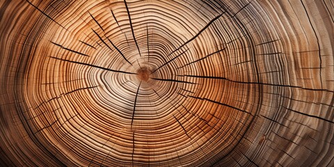 Fototapeta premium Tree Rings, Growth Pattern, Natural Texture