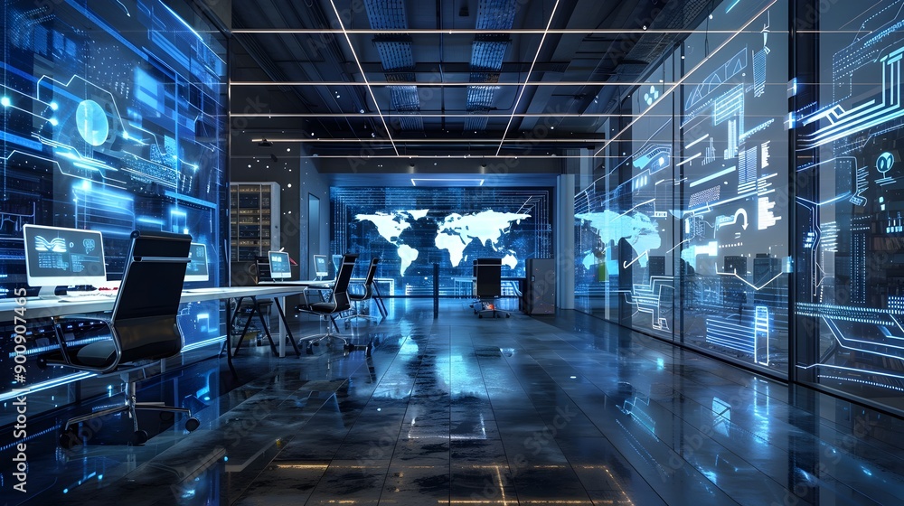 Poster cutting edge smart offices empower productivity through advanced automation and iot