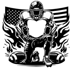 Football Player Svg png, Customized Football Name Svg png, Football Svg png, Football Team Svg, football USA american flag player svg png  © Sofiamastery