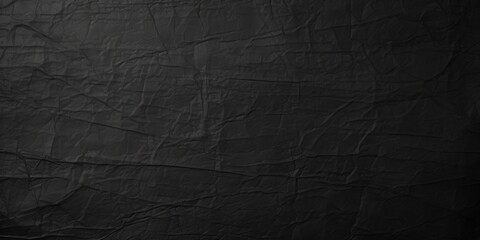 Fototapeta premium Black Crumpled Paper Texture