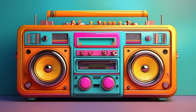 retro radio cassette player colors