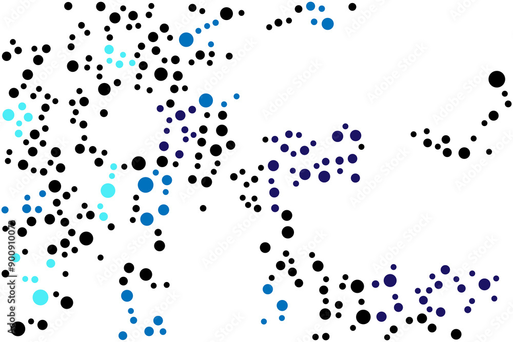 Poster circle shapes layout with decorative blurred design in abstract background.