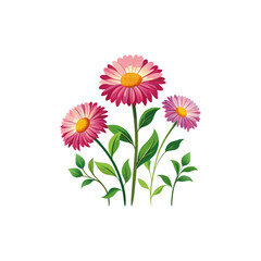 Fototapeta premium Creative Outline flower set designs.