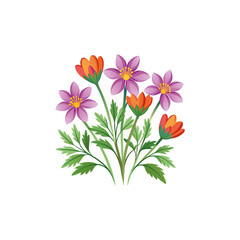 Obraz premium Creative Outline flower set designs.