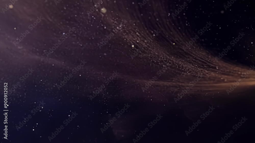 Poster a mesmerizing abstract view of shimmering dust particles capturing the essence of a faraway galaxy.