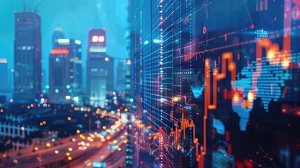 Fototapeta premium The image invites viewers to explore international markets for business growth and asset investment