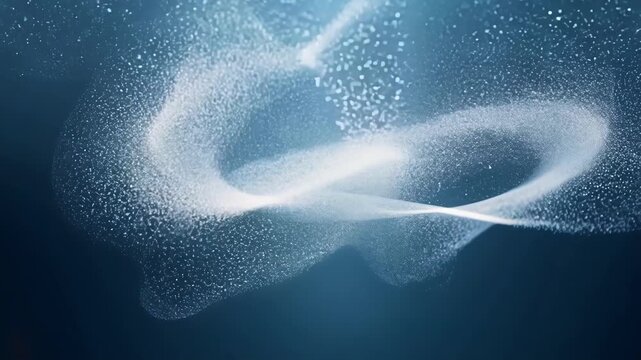 A delicate ballet of shimmering particles moves in perfect harmony seemingly responding to a magnetic pull.