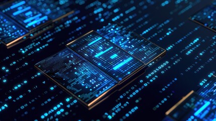 Obraz premium Digital World - Abstract Representation of Data and Technology