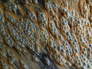 Water contaminated with bacteria. Bacteria Water