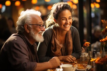 Joyful elder - happy senior participating in social activity, exemplifying positive impact of community engagement on senior citizens' well-being, fostering connections, enhancing quality of life