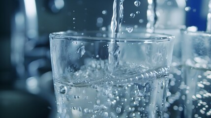 Transparent Home Water System Providing Clean Drinking Water